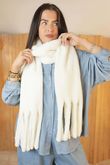 Teddy Tassel Scarf Ecru /50=